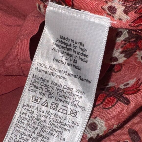 NWT JCREW Cabana in block-print ramie red mini dress with waist tie size XXL - Picture 8 of 9